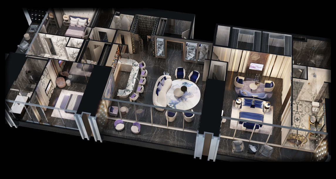 4 bedrooms Half Floor - 2 Maids - 2 Studies- 2 Swimming Pools - 2 Terraces - 65-100% ROI-14