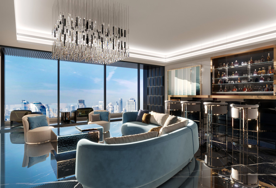 4 bedrooms Half Floor - 2 Maids - 2 Studies- 2 Swimming Pools - 2 Terraces - 65-100% ROI-5